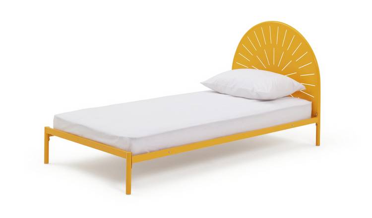 Habitat Sunburst Single Metal Bed Frame - Yellow