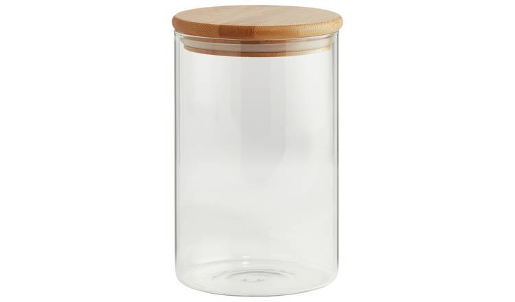 Live Bamboo Premium Round Glass Storage Containers with Bamboo