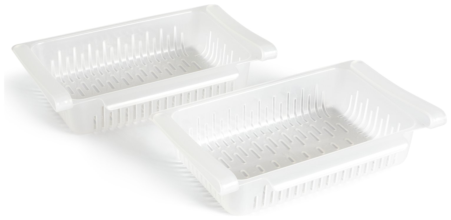 Argos Home 2 Drawer Extra Plastic Drawer - Clear