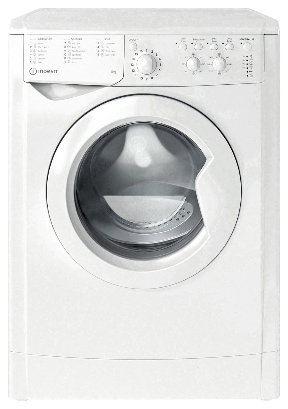 Indesit IWC81283WUKN 8KG 1200 Spin Washing Machine - White