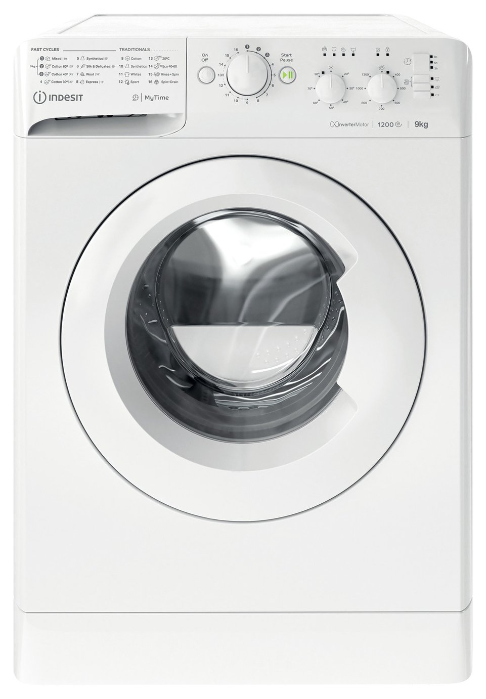 Indesit MTWC91284WUK 9KG 1200 Spin Washing Machine - White