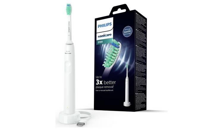 Buy Philips Sonicare 2100 Electric Toothbrush White - HX3651/13, Electric  toothbrushes