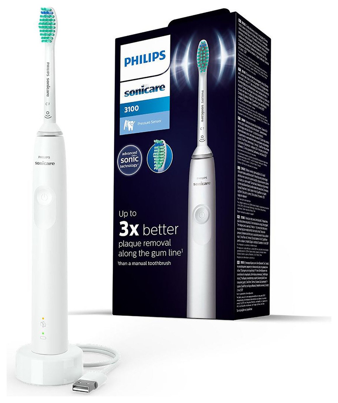 Philips Sonicare 3100 Electric Toothbrush White - HX3671/13