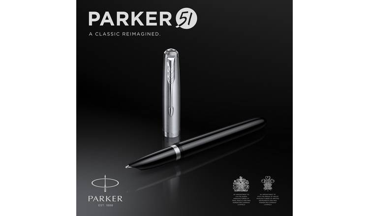 Parker Black Chrome Trim Fountain Pen