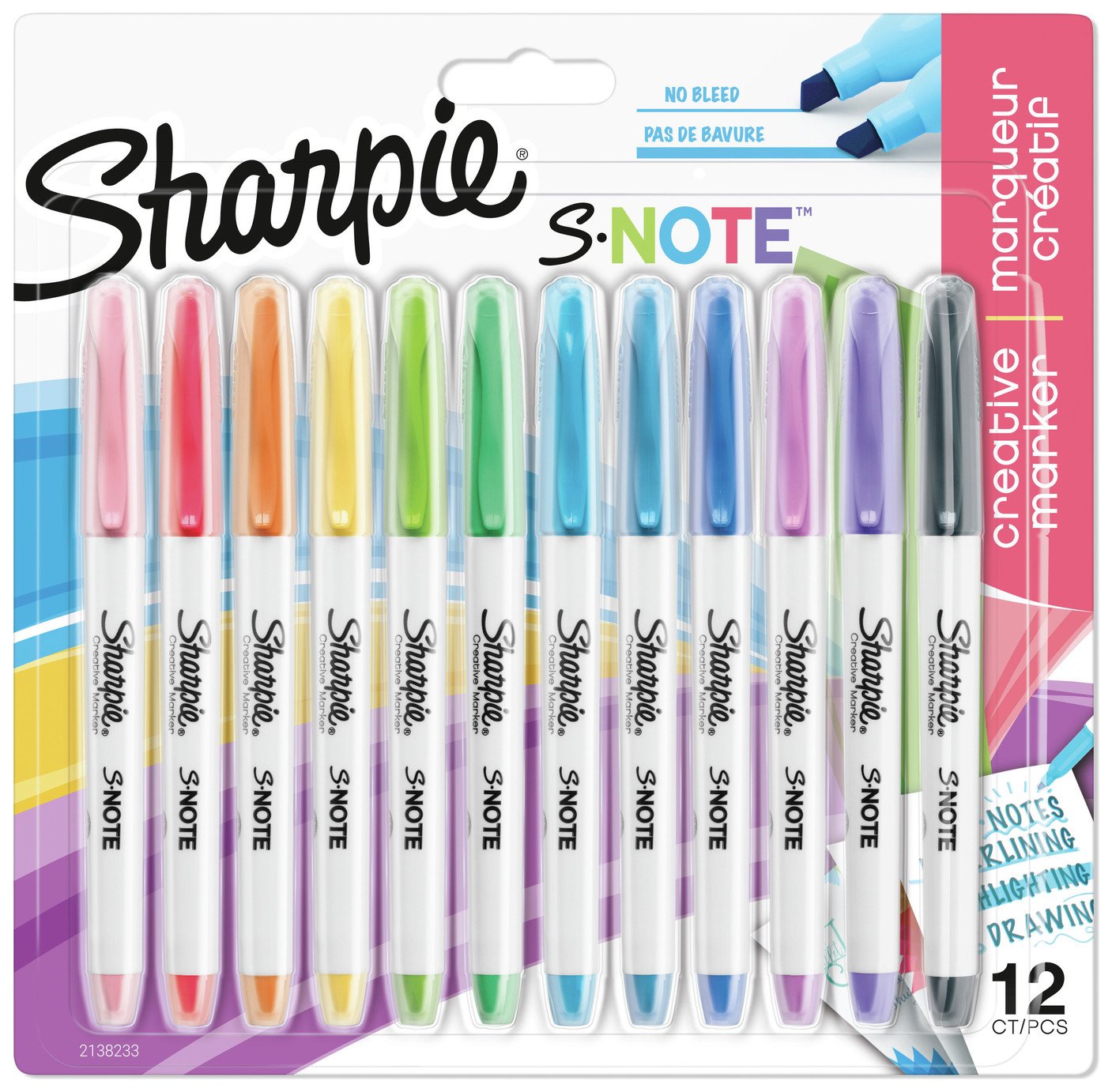 Sharpie S-Note Chisel Tip Highlighter - Pack of 12