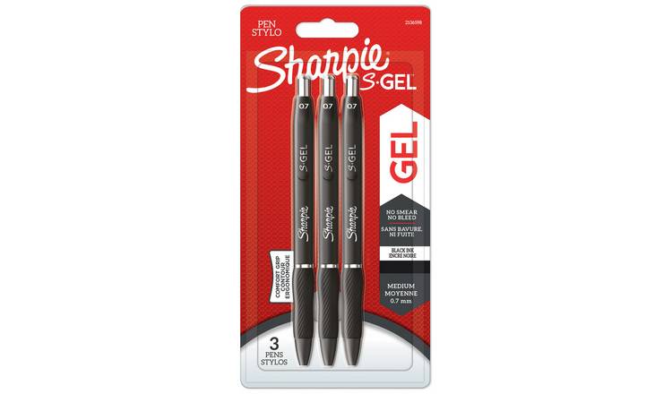 Sharpie S-Gel 0.7mm Black Pen - Pack of 3