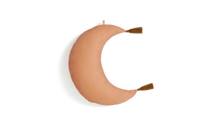 Habitat Kids Homespun Moon Shaped Cushion - Pink -45x45cm