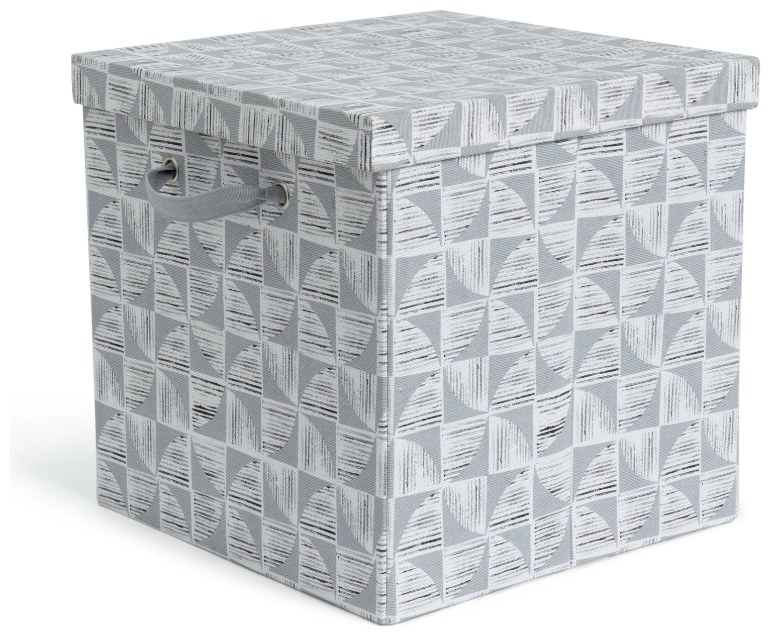 Habitat Pin Wheel Storage Box with Lid - Grey