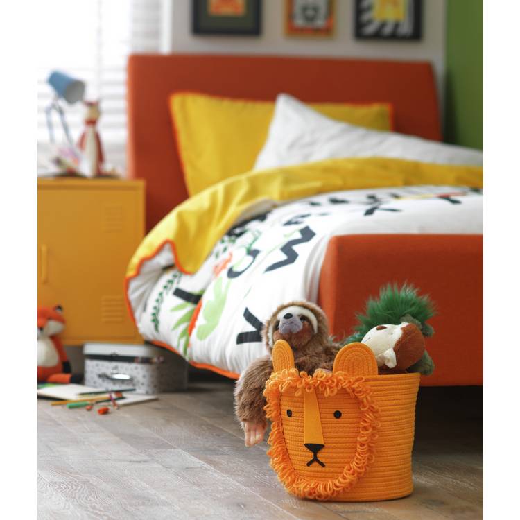 Habitat Lion Rope Kids Storage Basket - Yellow 0