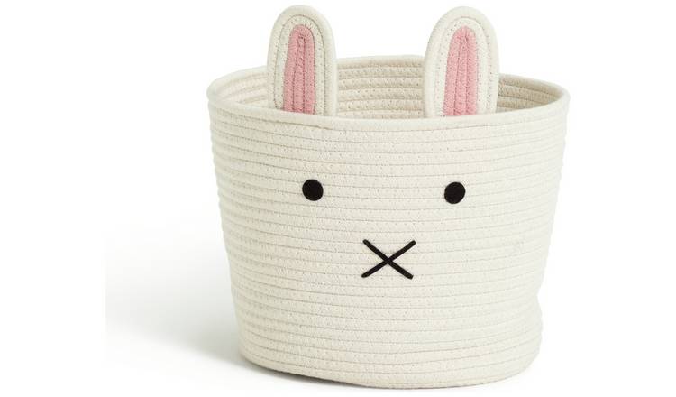 Habitat Bunny Rope Kids Storage Basket - Cream
