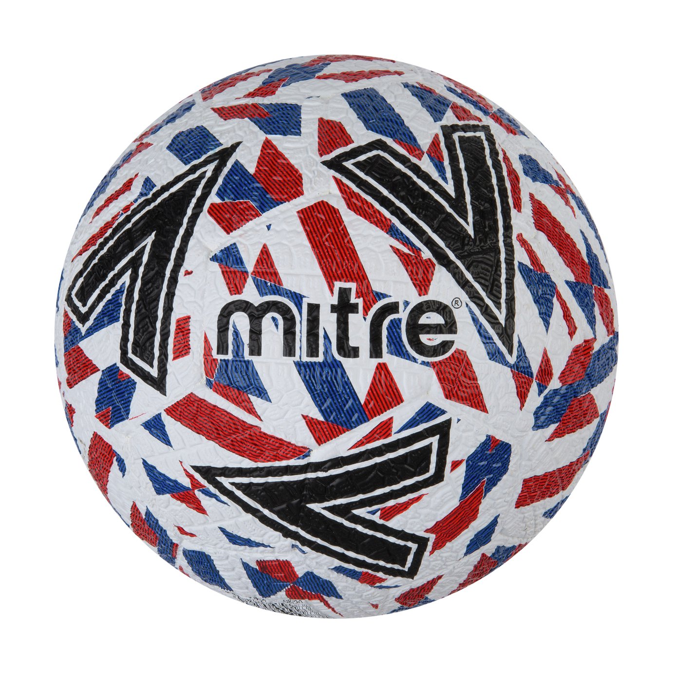 Mitre Street Size 5 Football - Blue/Red/White
