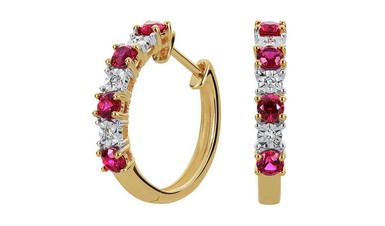 Gold hoop hot sale earrings argos