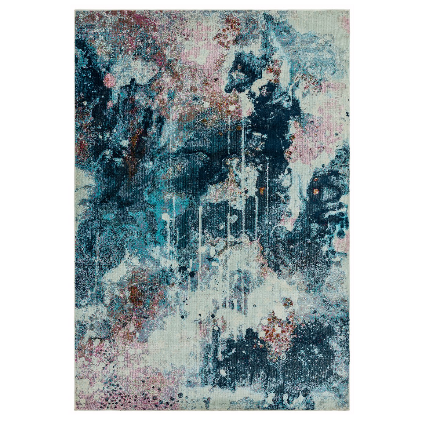 Asiatic Amelie Abstract Woven Rug - 80x150cm - Blue