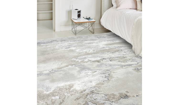 Buy Asiatic Aurora Shiny Marble Rectangle Rug - 80x150cm - Grey | Rugs ...