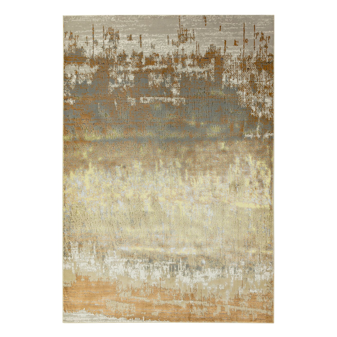 Asiatic Aurora Abstract Rectangle Rug - 120x170cm - Gold