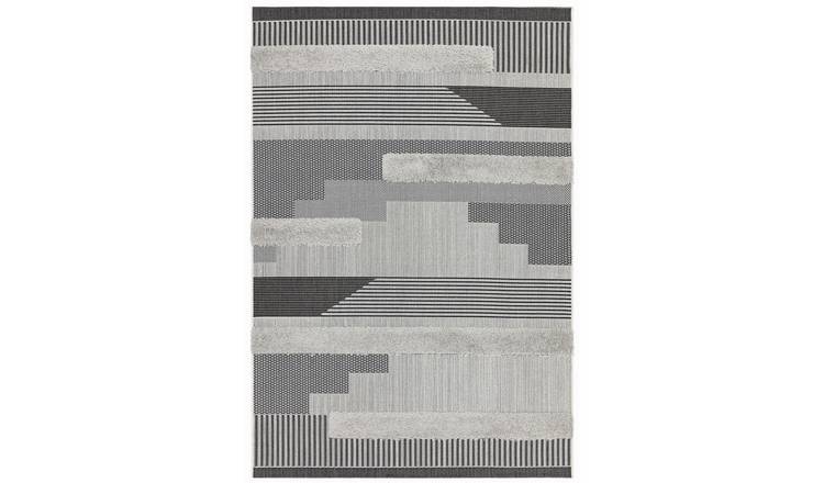 Asiatic Monty In and Outdoor Rug - 120x170cm - Black & Grey