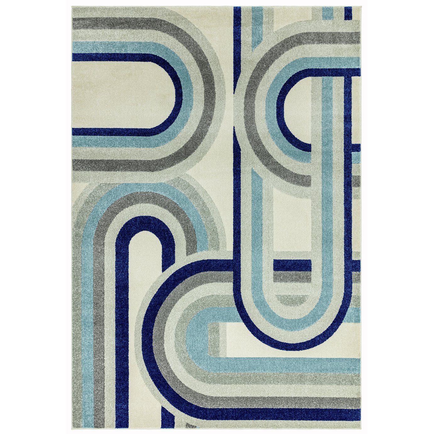 Asiatic Nova Retro Rectangle Woven Rug - 120x170cm - Blue