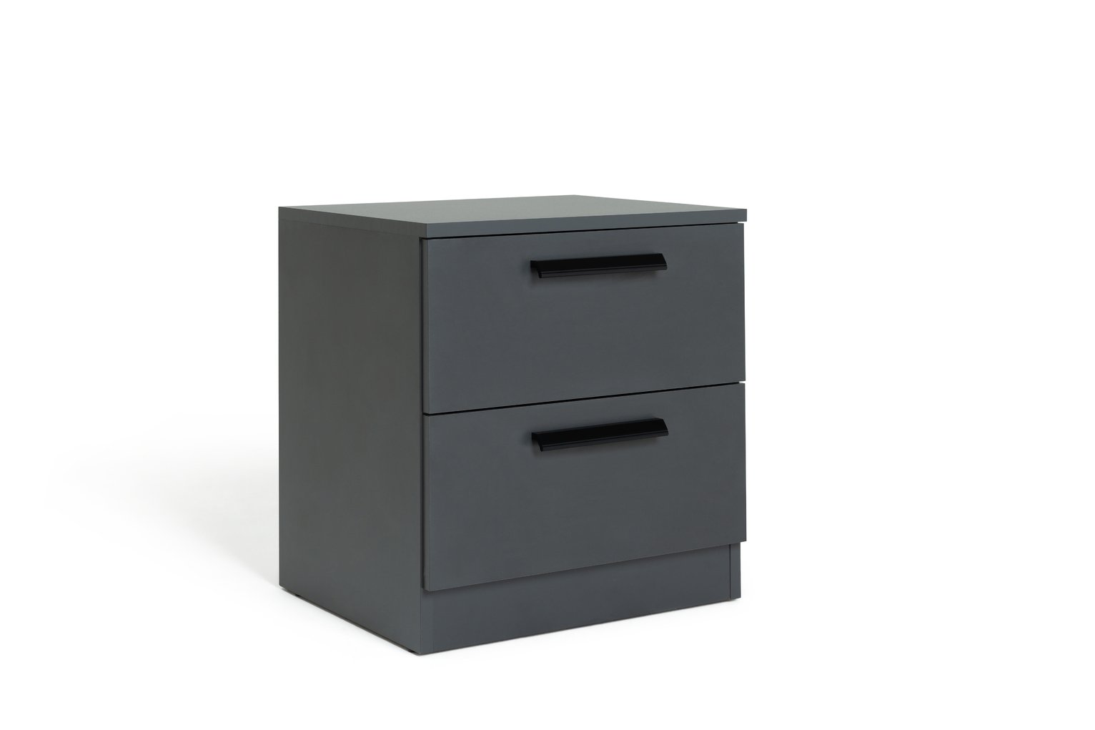 Habitat Munich 2 Drawer Bedside Table - Anthracite