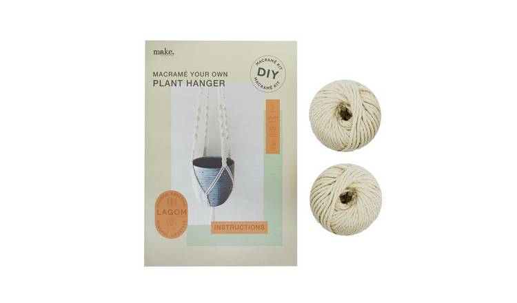 Buy Lagom Macramé Plant Hanger Making Craft Kit, Craft sets and  accessories