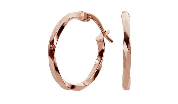 Real rose gold on sale hoops