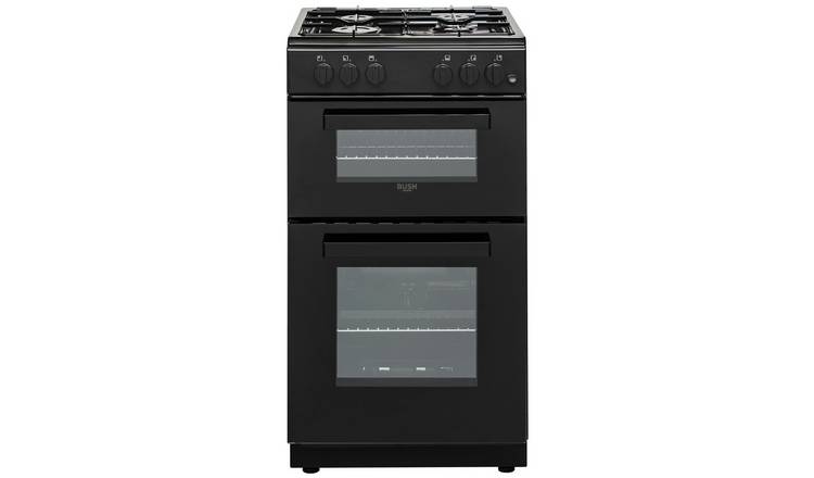 Bush BGC50DBX 50cm Double Oven Gas Cooker - Black