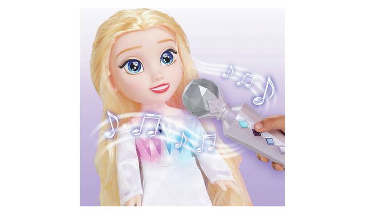 Frozen singing elsa shop doll with microphone