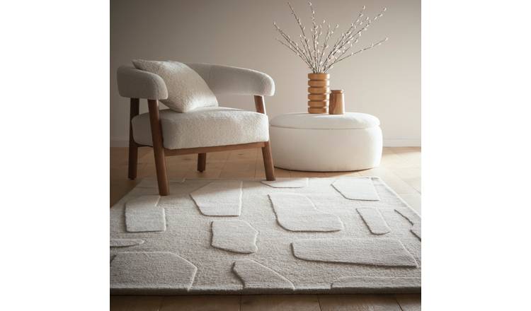 Mega Flooring Beige Modern Abstract Rug - 120 x 170cm