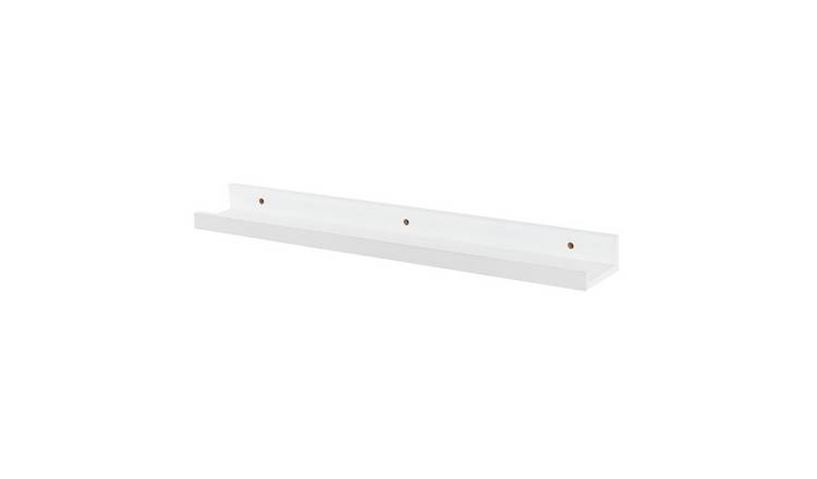 Harbour Housewares Floating Picture Ledge Wall Shelf - White