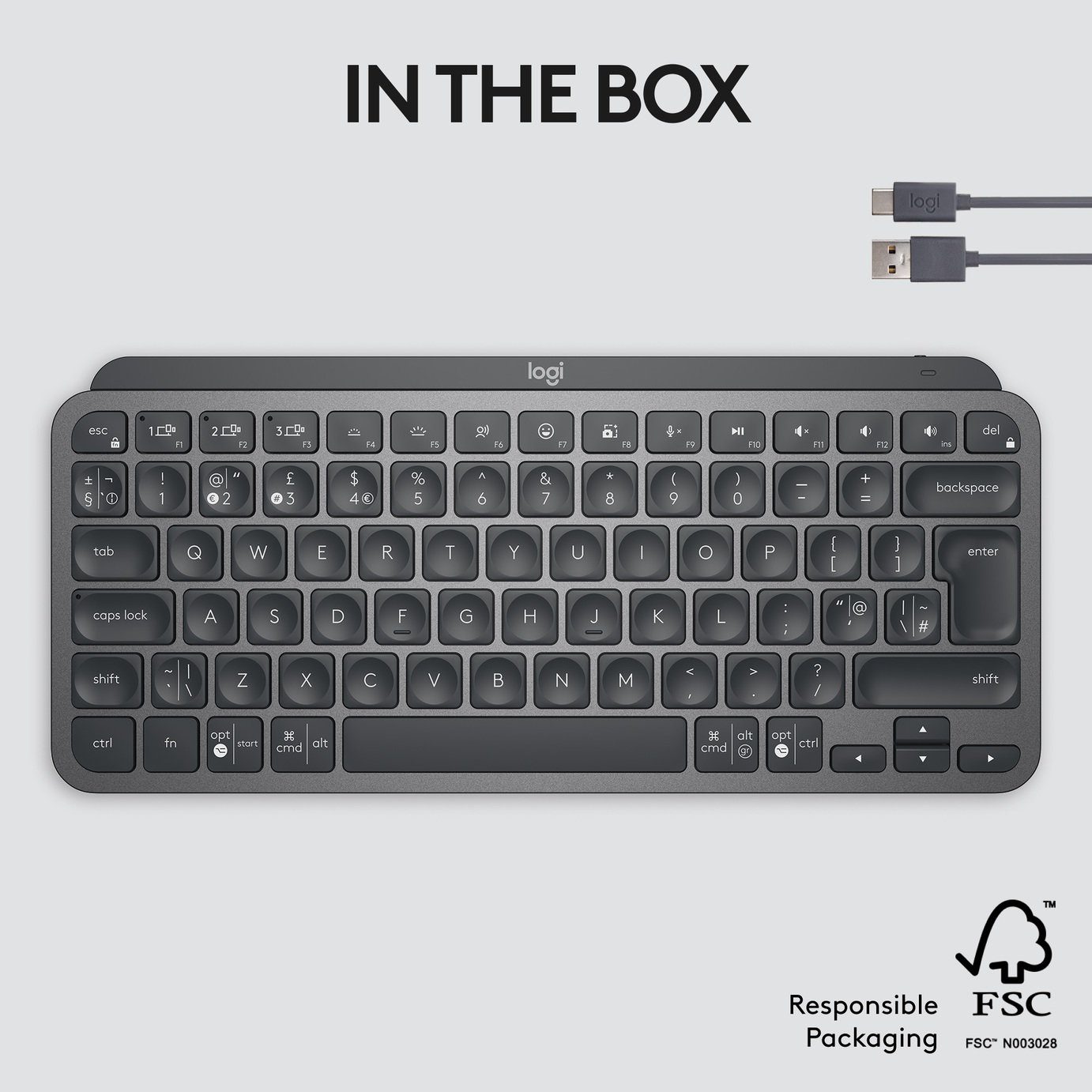 Buy Logitech MX Keys Mini Wireless Keyboard - Graphite | PC