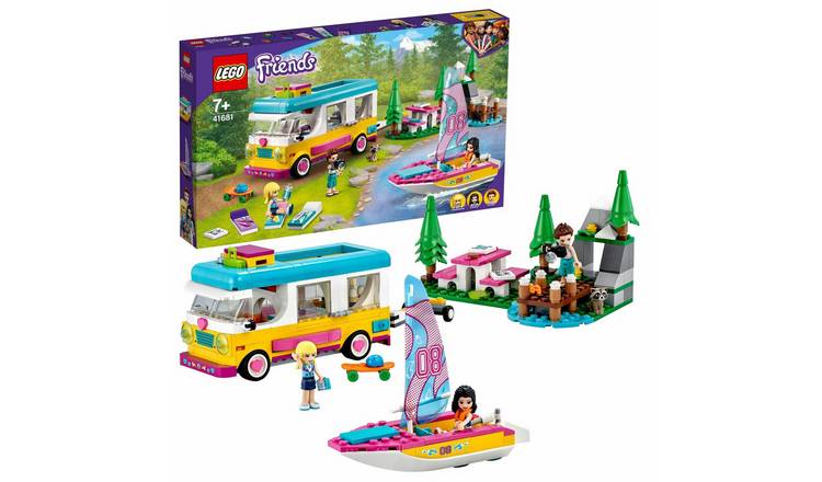 LEGO Friends Forest Camper Van & Sailing Boat Toy Set 41681