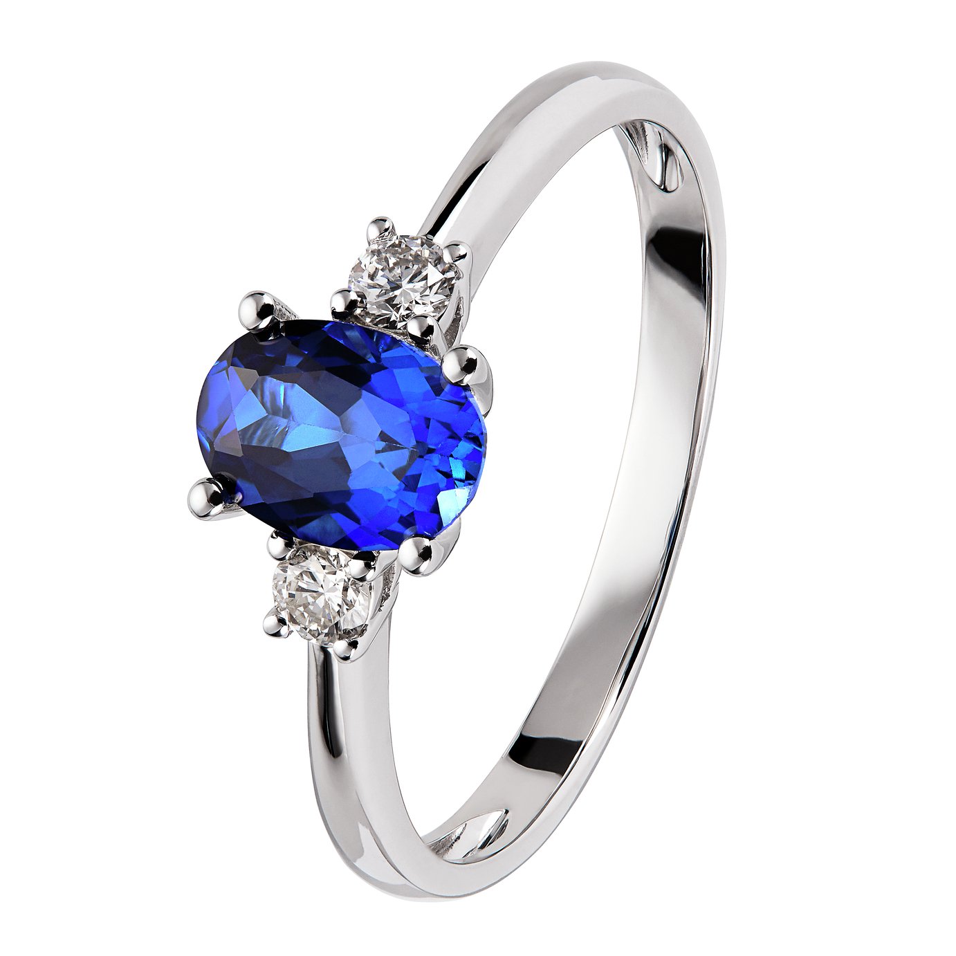 Revere 9ct White Gold 0.10ct Diamond Engagement Ring - Q