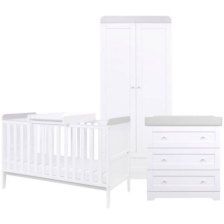 Tutti Bambini Rio 3 Piece Furniture Set - White & Grey 0