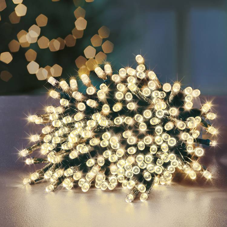 Premier Decorations Warm White LED Christmas Tree Lights 0