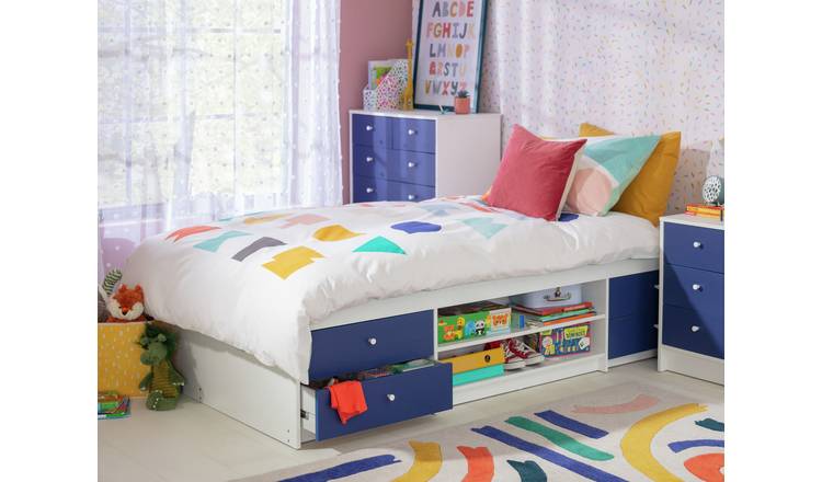 Argos Home Malibu Storage Cabin Bed - Blue & White