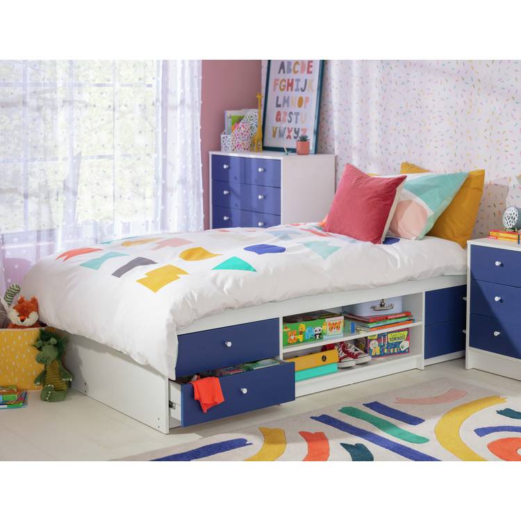 Argos Home Malibu Storage Cabin Bed - Blue & White 0
