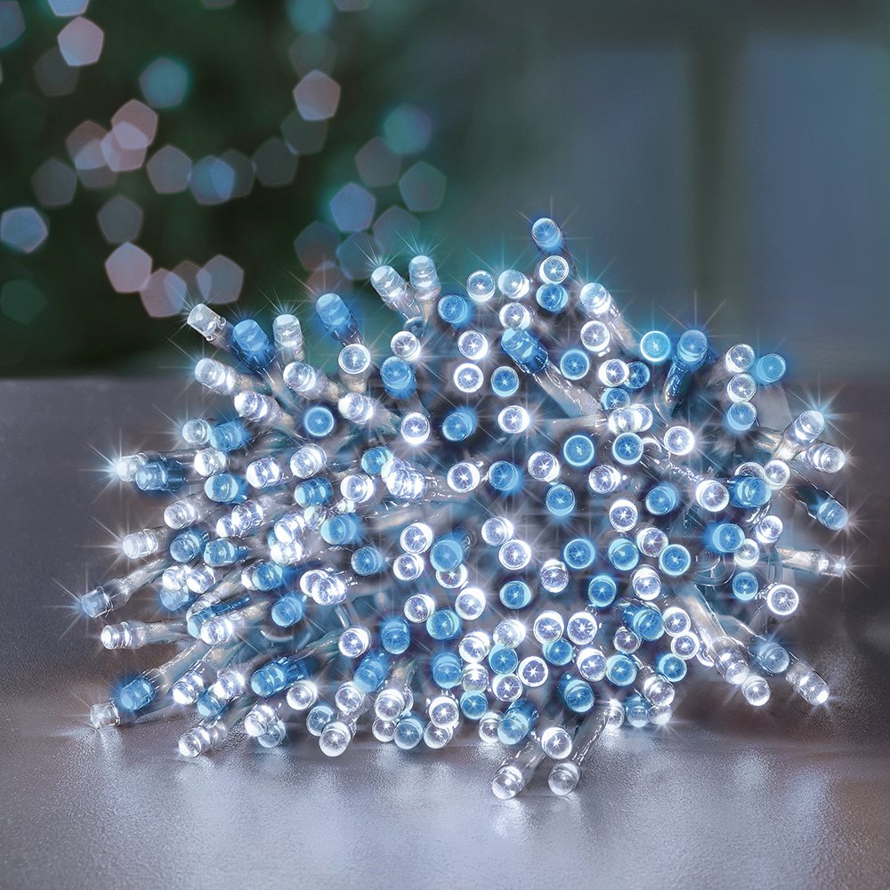 Premier Decorations Blue & White LED Christmas Tree Lights