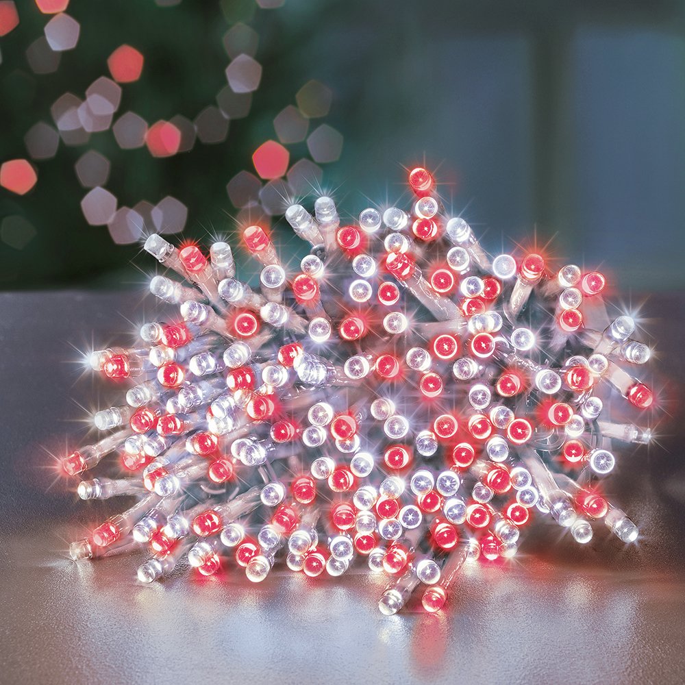 Premier Decorations Red & White LED Christmas Tree Lights