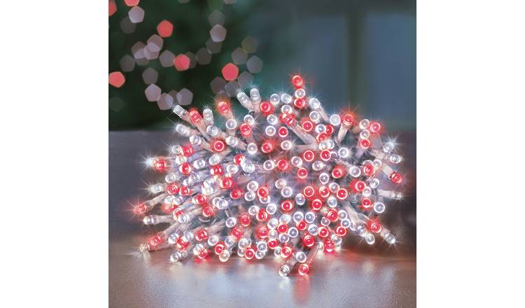 Premier Decorations Red & White LED Christmas Tree Lights