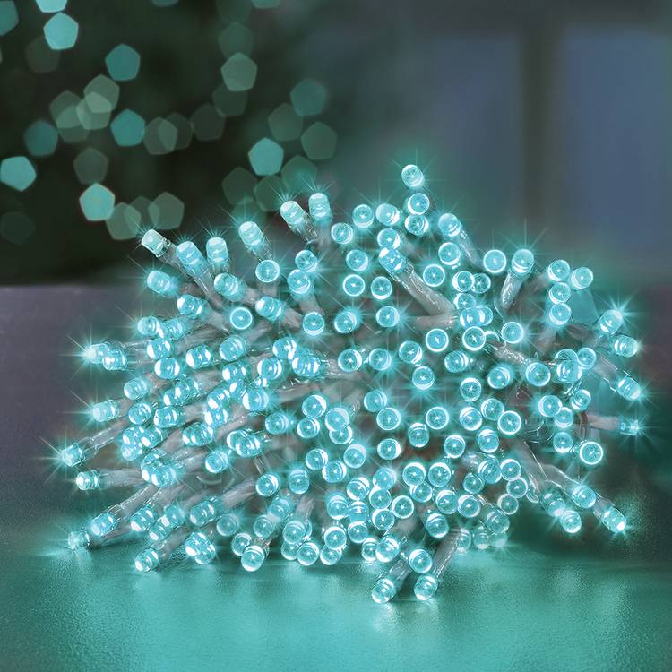 Premier Decorations 200 Turquoise LED Christmas Tree Lights 0