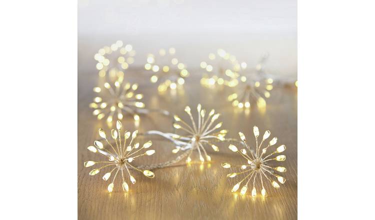 Premier Decorations Warm White Starburst Christmas Lights