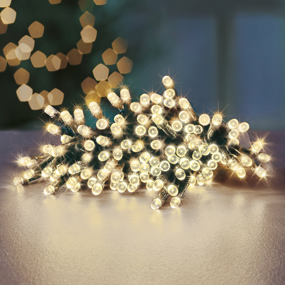 Premier Decorations Warm White LED Christmas Tree Lights