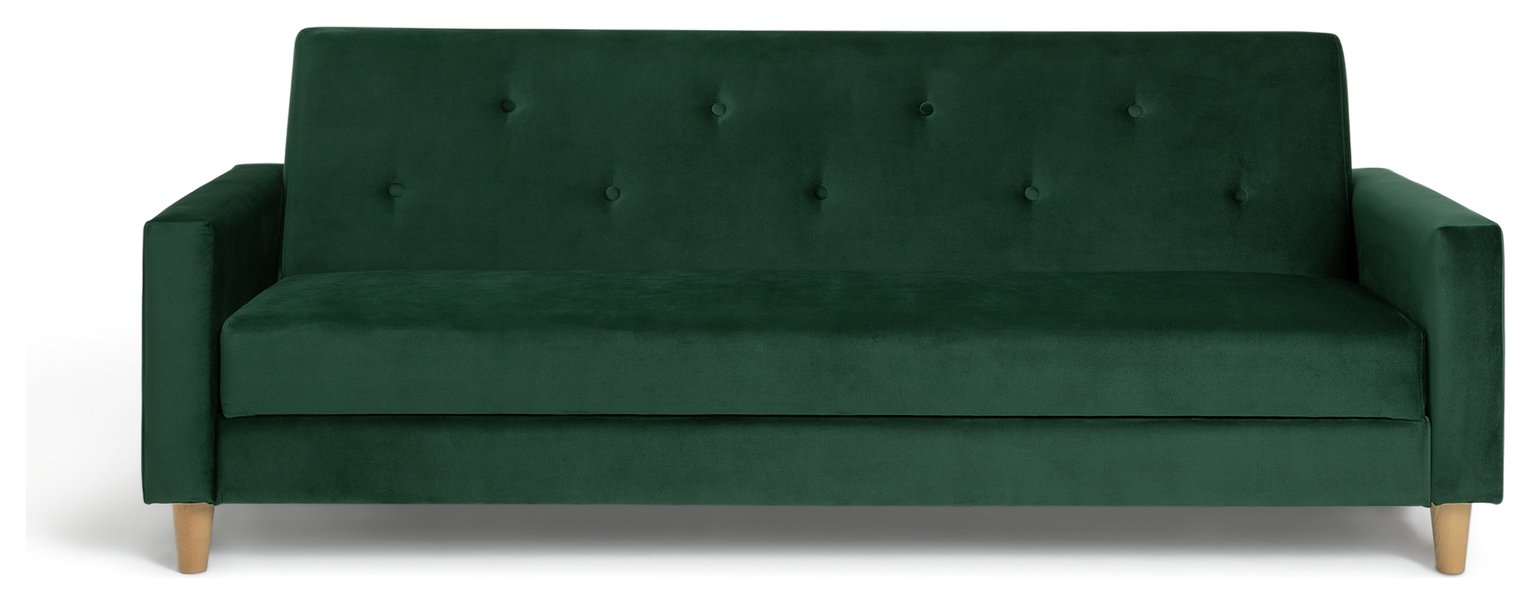 Habitat Brooks Fabric 3 Seater Clic Clac Sofa Bed - Green