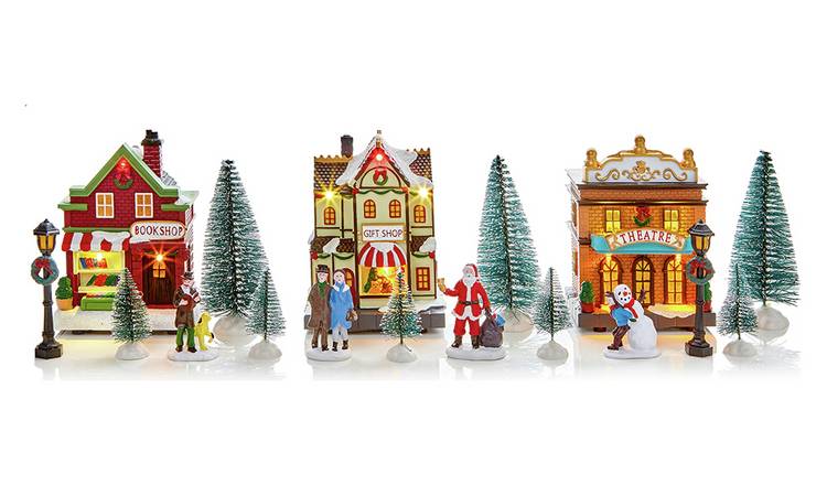 Premier 17 Piece Christmas Village Set