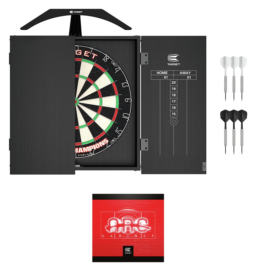 Target Darts ARC Light Dartboard Cabinet Set with Darts