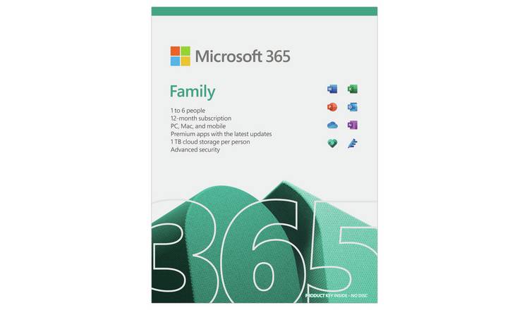 Microsoft 365 Family - 1 Year 6 Users