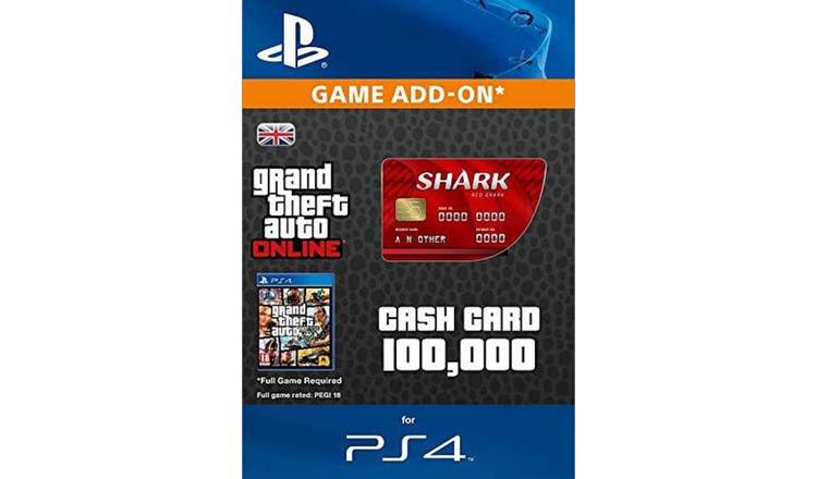 GTA V Red Shark Cash Card PS4 Digital Download