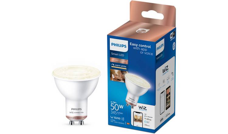 Philips WiZ GU10 White Smart LED Wi-Fi Bulb