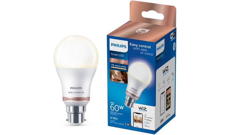 Buy Philips Wiz B22 White Smart LED Wi Fi Bulb Smart light bulbs