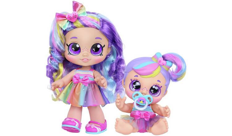 Kindi Kids Rainbow Kate and Cutie Cake Doll Playset - 25cm