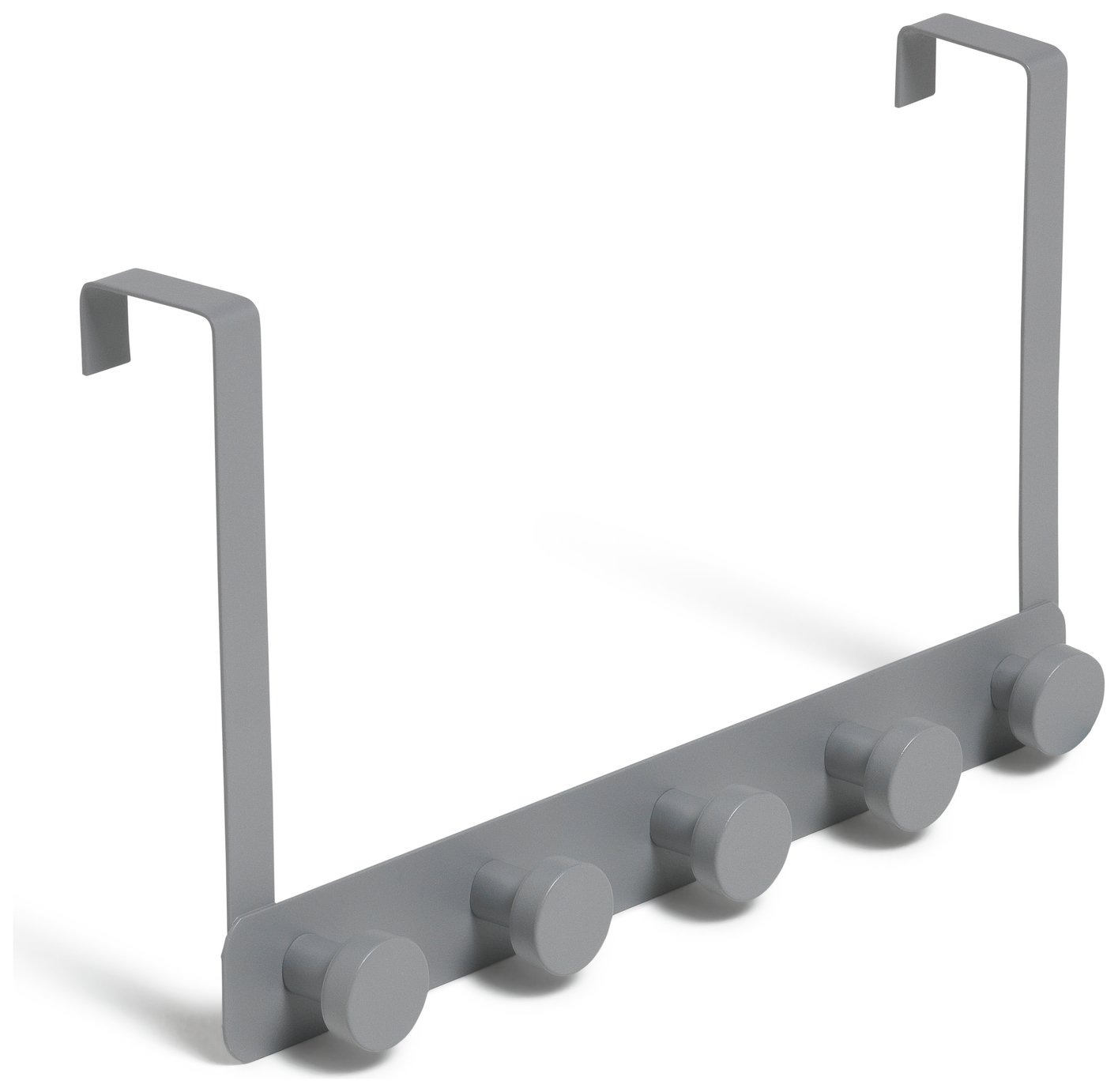 Habitat Overdoor Pack of 5 Round Hooks - Grey